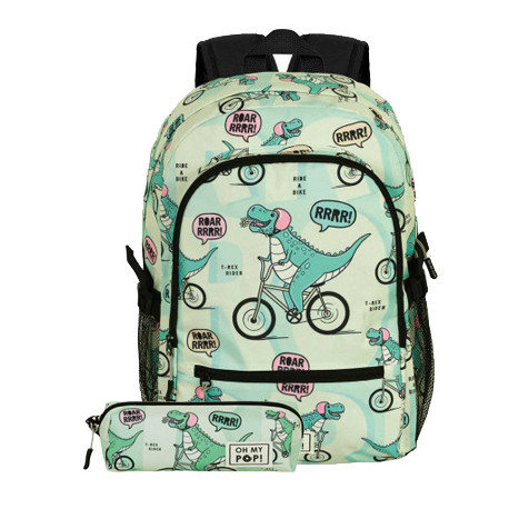 Pack mochila + estuche gratis Dinosaurios Oh My Pop!