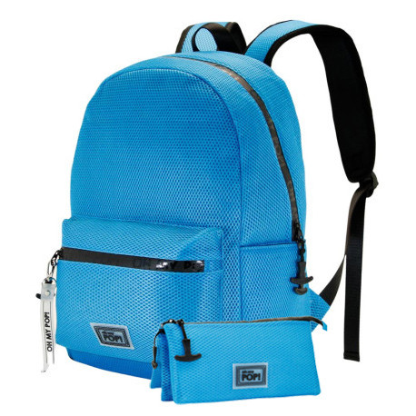 Pack mochila + estuche gratis azul Oh My Pop!