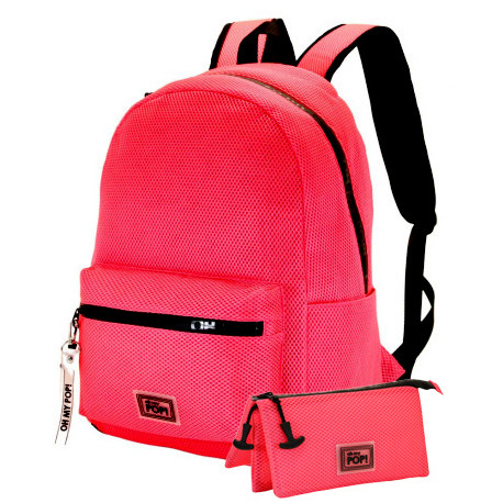 Pack mochila + estuche gratis rosa Oh My Pop!