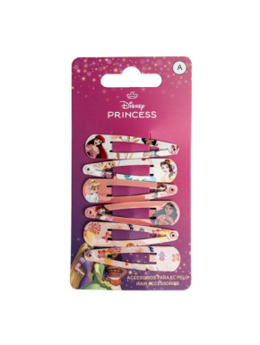 ACCESORIOS PELO CLIPS 6 PIEZAS PRINCESS