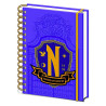 Carnet de notes mercredi A5 Bouclier Nevermore Wednesday