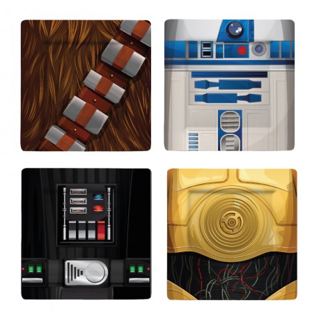 Set de 4 Platos Star Wars Pop