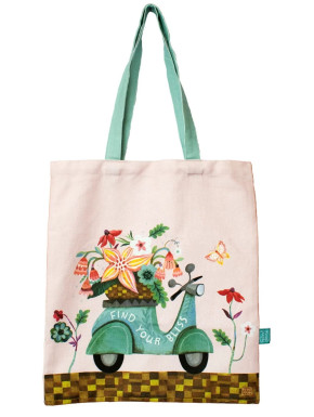 Sac fourre-tout fleurs scooter Allen Designs