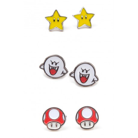 Set Pendientes Super Mario Star