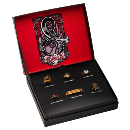 Replica Dungeons & Dragons Set Anillos Aptitudes