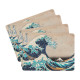 Set de dessous de plat Grande Vague de Kanagawa Hokusai