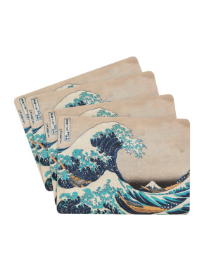 Set de dessous de plat Grande Vague de Kanagawa Hokusai