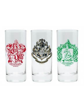 Pack tres vasos cristal Harry Potter Hogwarts