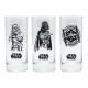 Pack three cups glass Star Wars Empire