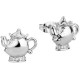 Pendientes oro blanco Señora Potts Disney