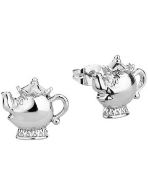 Boucles d'oreilles or blanc Mme Potts Disney