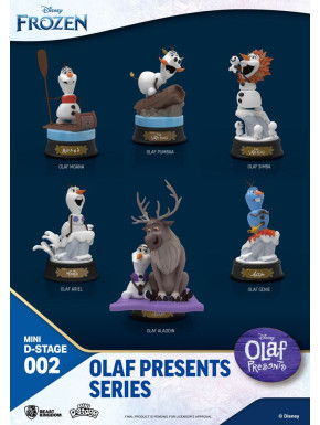 Frozen: El Reino Del Hielo Pack De 6 Figuras Mini Diorama Stage Olaf Presents 12 Cm