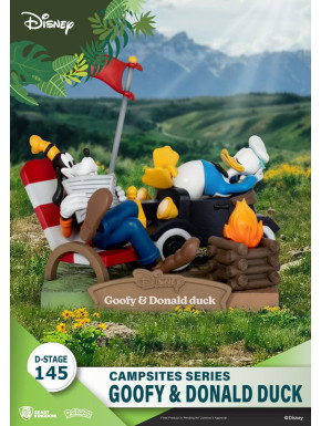 Disney Diorama Pvc D-Stage Campsite Series Goofy & Donald Duck 10 Cm