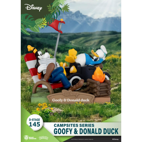 Disney Diorama Pvc D-Stage Campsite Series Goofy & Donald Duck 10 Cm