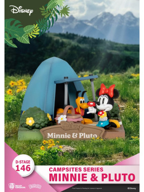 Disney Diorama Pvc D-Stage Campsite Series Mini & Pluto 10 Cm