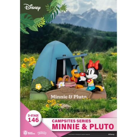 Disney Diorama Pvc D-Stage Campsite Series Mini & Pluto 10 Cm