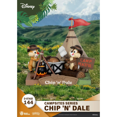 Disney Diorama Pvc D-Stage Campsite Series Chip & Dale 10 Cm