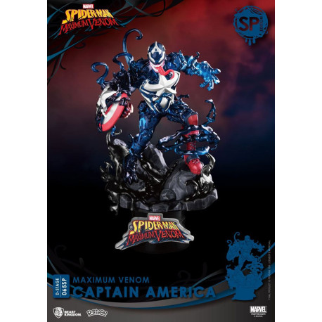 Marvel Comics Diorama Pvc D-Stage Maximum Venom Captain America Special Edition 16 Cm