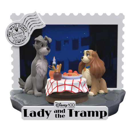 Disney 100Thiversary Pvc Diorama D-Stage Lady And The Tramp 12 Cm