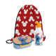 Set de fiambrera, botella y mochila con cordones Stitch