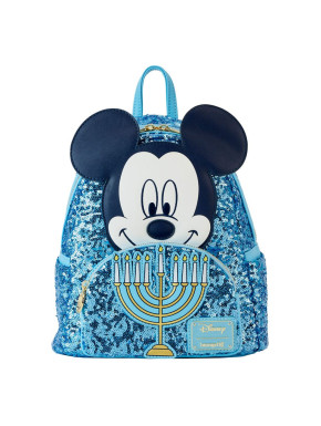 Bolso Mochila Disney Loungefly Mickey Mouse Happy Hanukkah Menorah