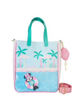 Bolso Tela Disney Loungefly Bolsa Con Monedero Minnie Mouse Vacation Style