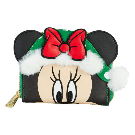 Cartera Disney Loungefly Monedero Minnie Mouse Polka Dot Christmas