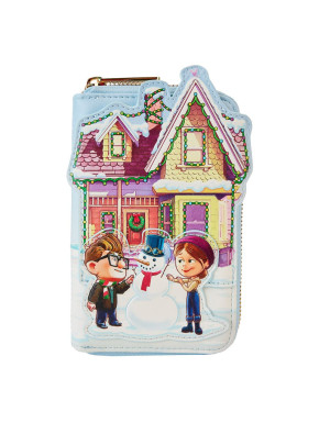 Cartera Disney Loungefly Monedero Pixar Up House Christmas Lights