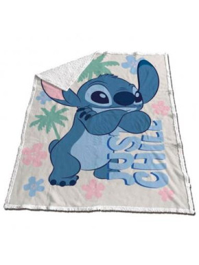 Manta coralina sherpa Stitch Disney 130x170cm