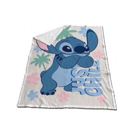 Manta coralina sherpa Stitch Disney 130x170cm