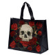 Bolsa compra calavera y rosas RPET