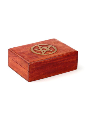 Caja madera pentagrama 17x12cm