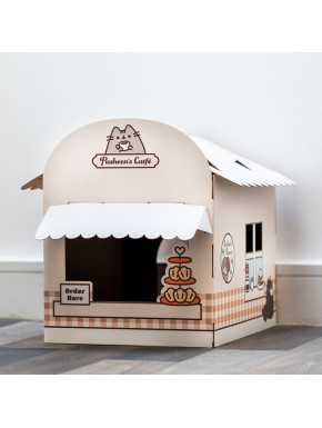 Maison de jeu pour chat en carton Pusheen