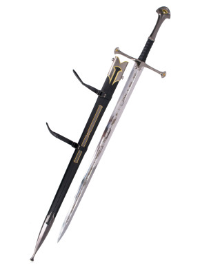 Espada Anduril acero 125 cm vaina y soporte El Señor de los Anillos