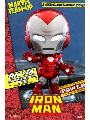 Iron Man Marvel Minifigure Cosbaby (S) (Silver Centurion Armor) 10 Cm Comics