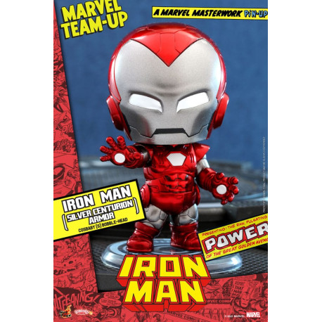 Minifigura Cosbaby (S) Iron Man (Silver Centurion Armor) 10 Cm Marvel Comics