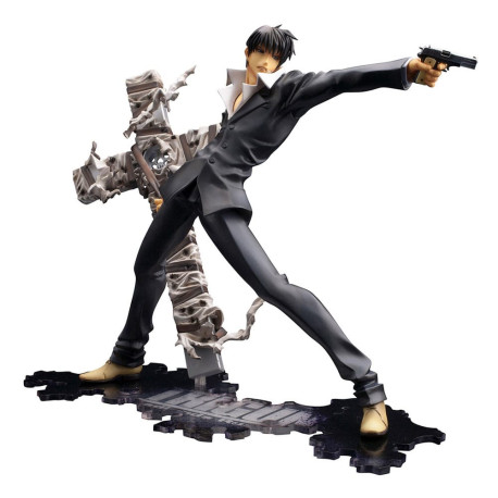 Figura Trigun Badlands Rumble Artfx J 1/8 Nicholas D. Wolfwood Renewal Package Version 20 Cm