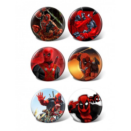 Conjunto de broches Deadpool da Marvel