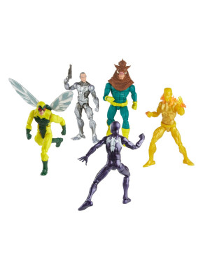 Figuras Spider-Man Marvel Legends Spider-Man, Silvermane, Human Fly, Molten Man, Razorback 15 Cm