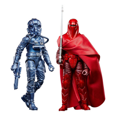 Figuras Star Wars Episode Vi Black Series Carbonized Emperor'S Royal Guard & Tie Fighter Pilot Exclusive 15 Cm