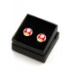 Super Mario Earrings Red Mushroom