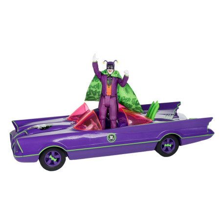 Figura Y Vehículo Batman 66 Batmobil With Joker (Gold Label) Dc Retro