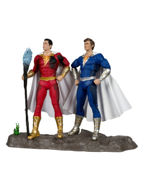 Figuras Paquete De 2 Shazam (Battle Damage) & Freddie Freeman (Gold Label) 18 Cm Dc Multiverse