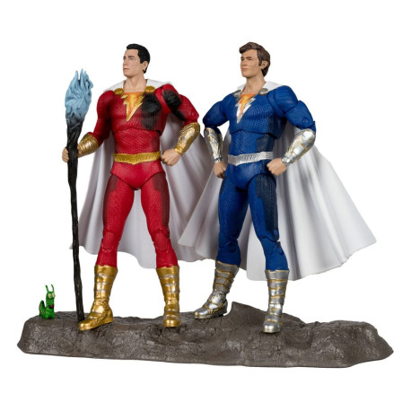 Figuras Paquete De 2 Shazam (Battle Damage) & Freddie Freeman (Gold Label) 18 Cm Dc Multiverse