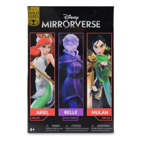 Figuras Princess Pack Mulan, Belle (Fractured) & Ariel (Gold Label) 13 - 18 Cm Disney Mirrorverse