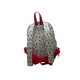 Mini Mochila mosaico Hello Kitty blanca 25 cm