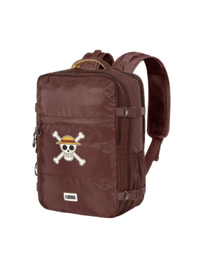 One Piece Skull Mochila de Viaje Mercury Grande 47x23x33cm, Marrón