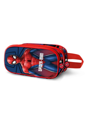 Estuche Portatodo 3D Doble Azul Marvel Spiderman Solid