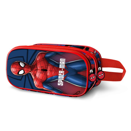 Estuche Portatodo 3D Doble Azul Marvel Spiderman Solid