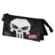 Estuche Portatodo Triple Negro Marvel Punisher Skull